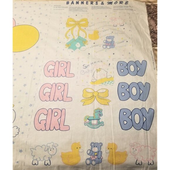 Baby Birth Announcement Banner Appliques & More Cut & Sew Princess Fabrics - Picture 5 of 11